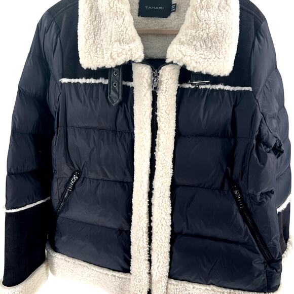 Tahari Selena Faux Fur-trim Puffer Jacket NEW SIZE XXL - Picture 1 of 7